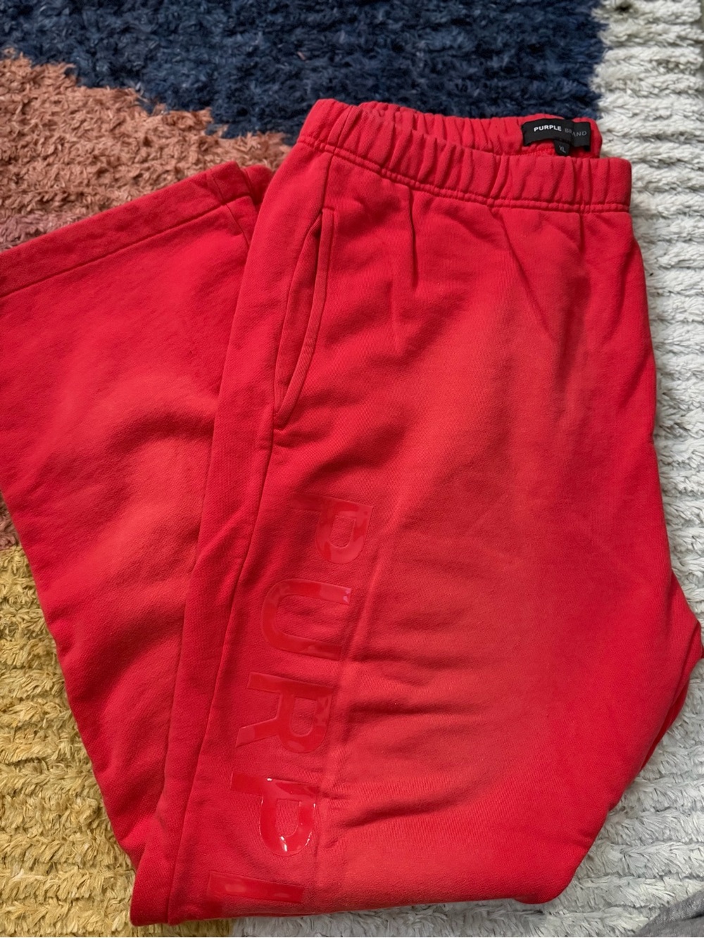 PURPLE BRAND Red Men's Sweatpants